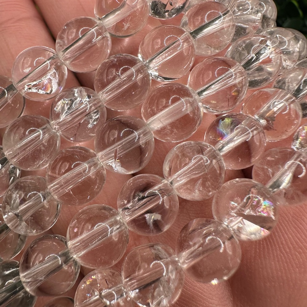 10mm Rainbow Clear Quartz Beaded Bracelet